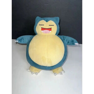 Pokemon Snooze Action Snorlax Large Plush 11 Inch 2020 Talking Sound Vibration